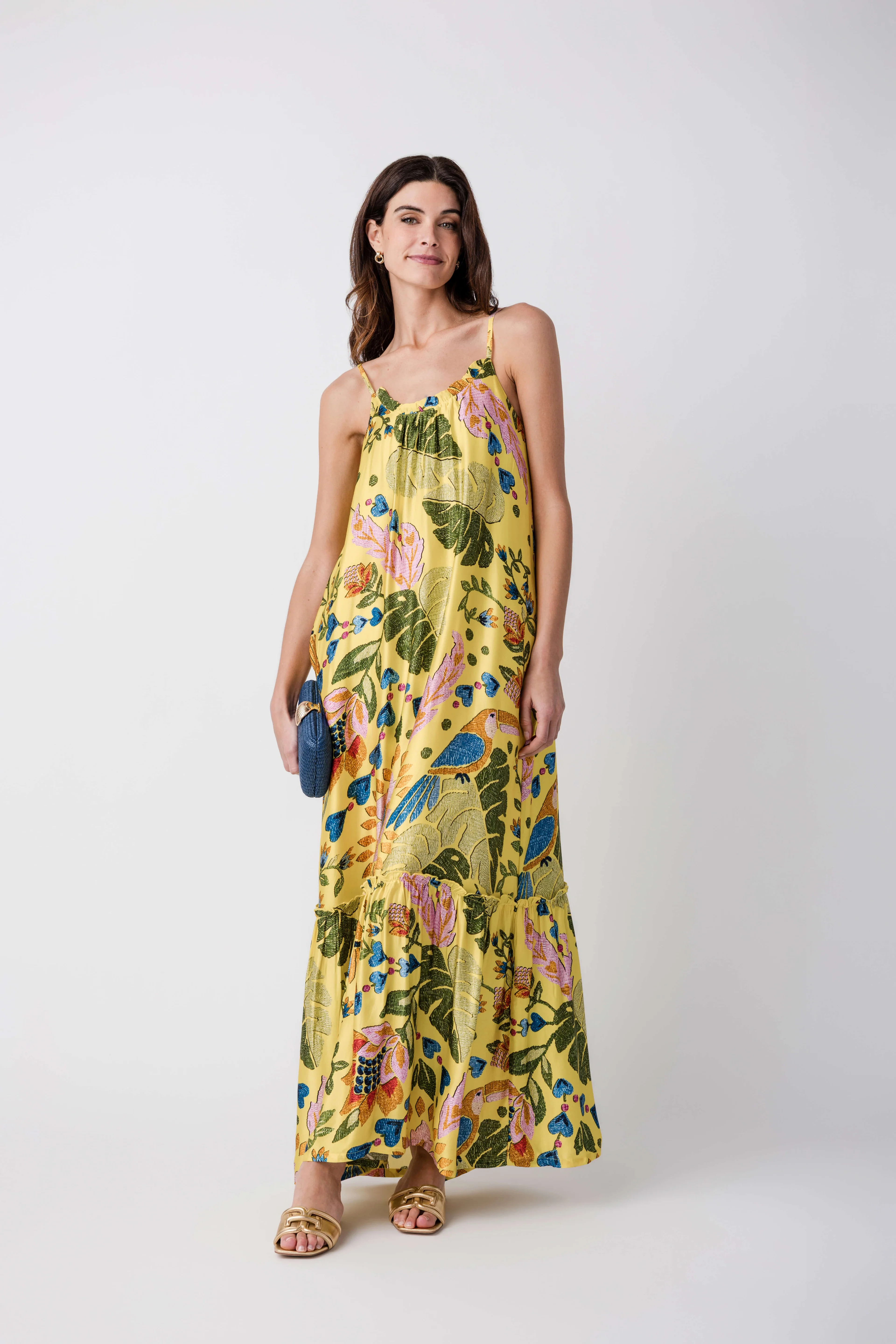 En Creme Printed Cami Maxi Dress | Social Threads