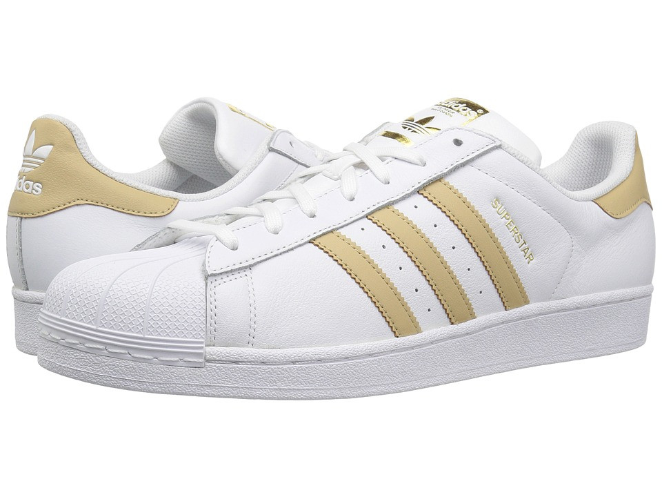 adidas Originals Superstar - Country (White/Linen Khaki/Gold) Men's Classic Shoes | Zappos