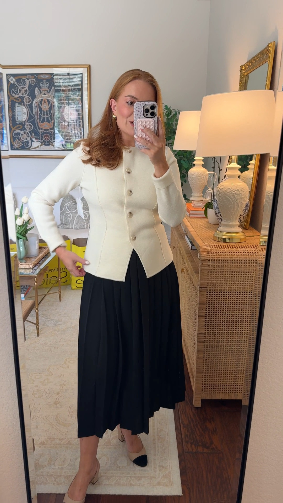A workwear look built from staples! Top comes in two color, I got a size small, and pleated skirt runs small so size up!

Nordstrom anniversary sale, NSALE, workwear, work outfit, office outfit

#LTKSaleAlert #LTKWorkwear #LTKmomlife