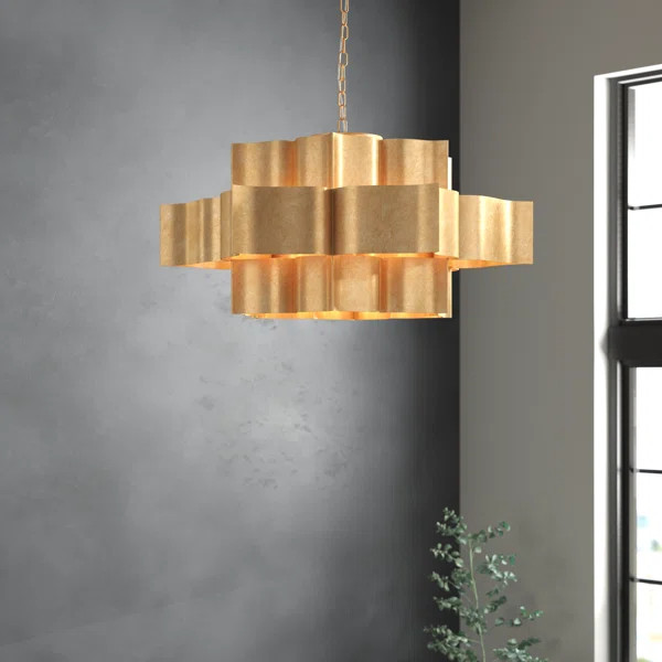 Lillard 12-Light Unique / Statement Geometric Chandelier with Porcelain Sockets | Wayfair North America