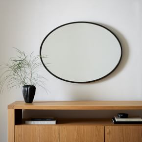 Metal Frame Oval Wall Mirror | West Elm (US)