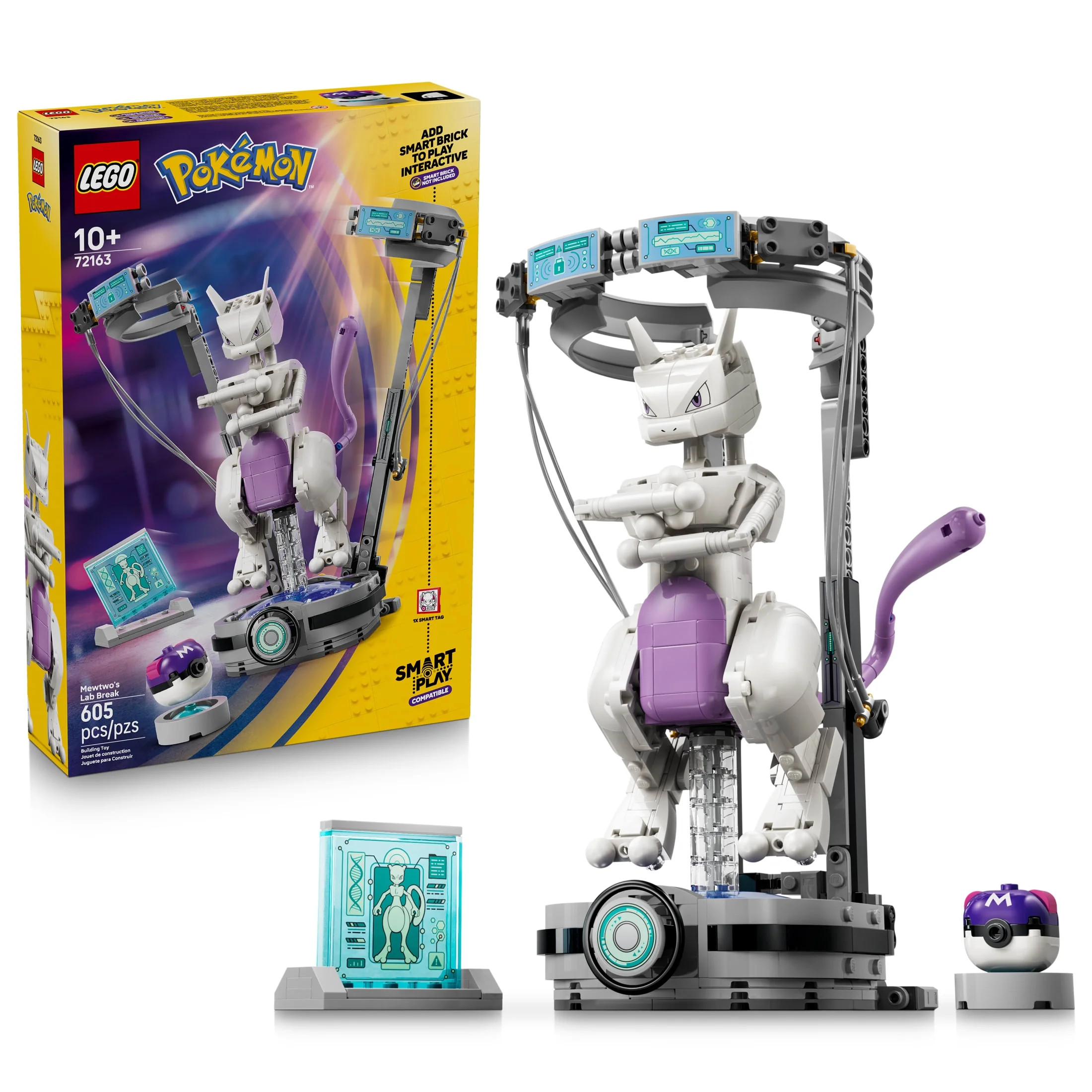 LEGO Pok\u00e9mon SMART Play: Mewtwo\u2019s Lab Break - Compatible Set with a SMART Tag and Brick... | Walmart (US)