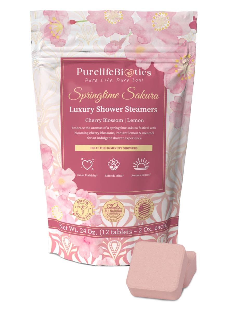 Purelife Biotics Springtime Sakura Luxury Shower Steamers | Saks Fifth Avenue | Saks Fifth Avenue