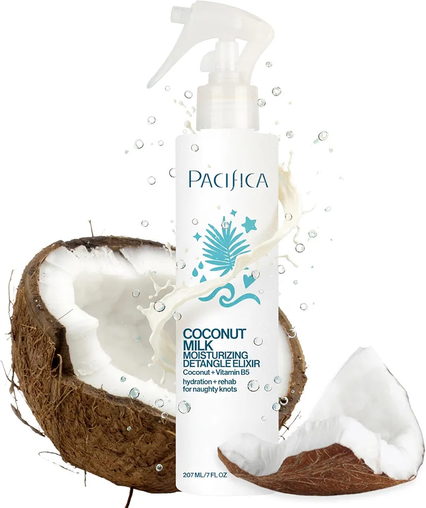 Pacifica Coconut Milk Hair Detangler Spray – Leave-In Conditioning Elixir for Tangle-Free Hair ... | Amazon (US)