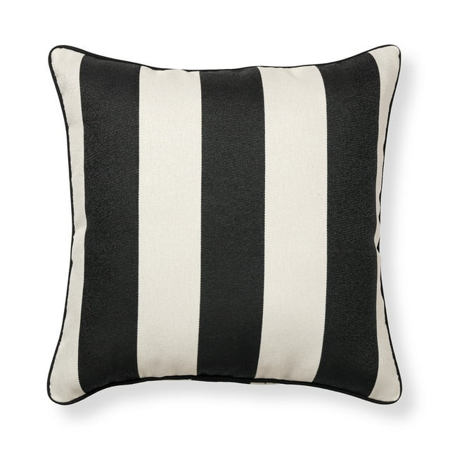 Better Homes & Gardens Cabana Black and White Striped Pillow | Walmart (US)