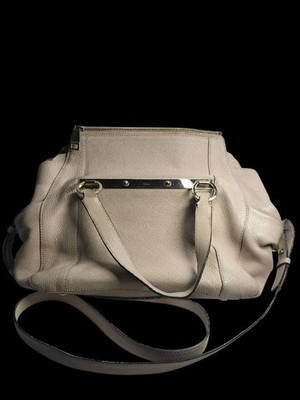 Auténtico Bolso de Mano Chloe 2 Vías Bolso de Hombro Bridget Madras Cuero Beige Dorado | eBay US