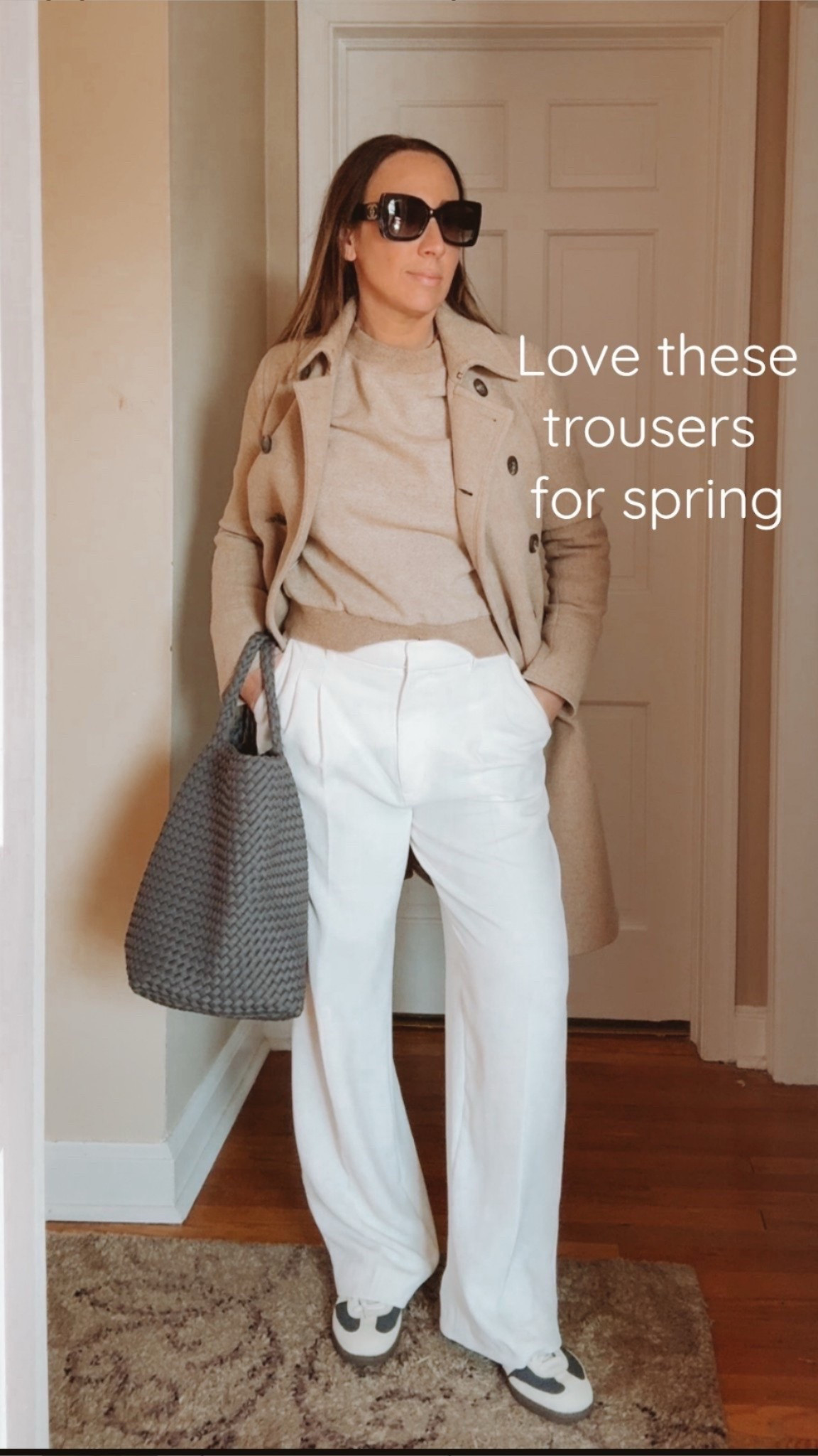 Perfect trousers for spring!  This is such an easy look. These pants are super lightweight. A bit long but I use my little tool from Amazon to hem them!  //. Work outfit. Spring outfit. Spring fashion. I tend to go up one size in the pants. The waist is snug  

#LTKFindsUnder100 #LTKSeasonal #LTKWorkwear