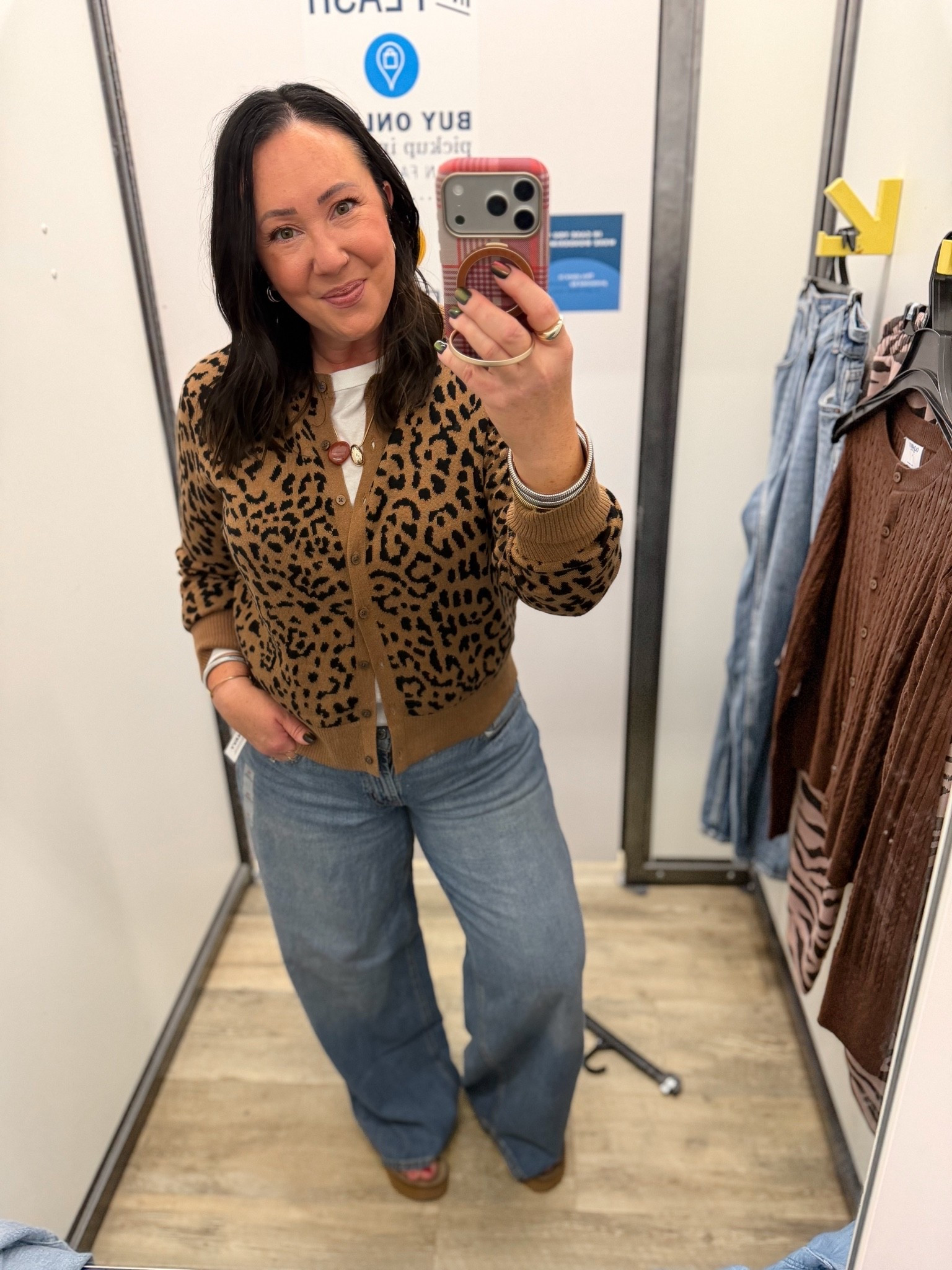 50% off jeans at Old Navy this weekend!  Size 14 regular.  A little tight around the waistline but love the low rise style of these! 
XL cardigan.

#LTKSaleAlert #LTKOver40 #LTKMidsize