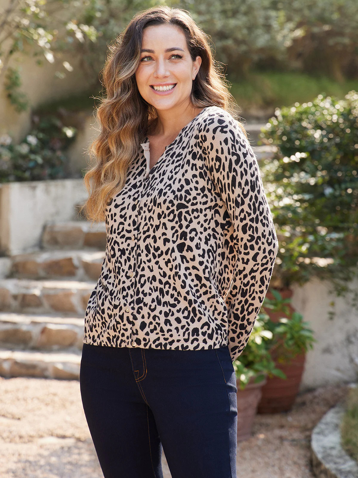 89th & Madison Leopard Button Front Cardigan | 89th + Madison