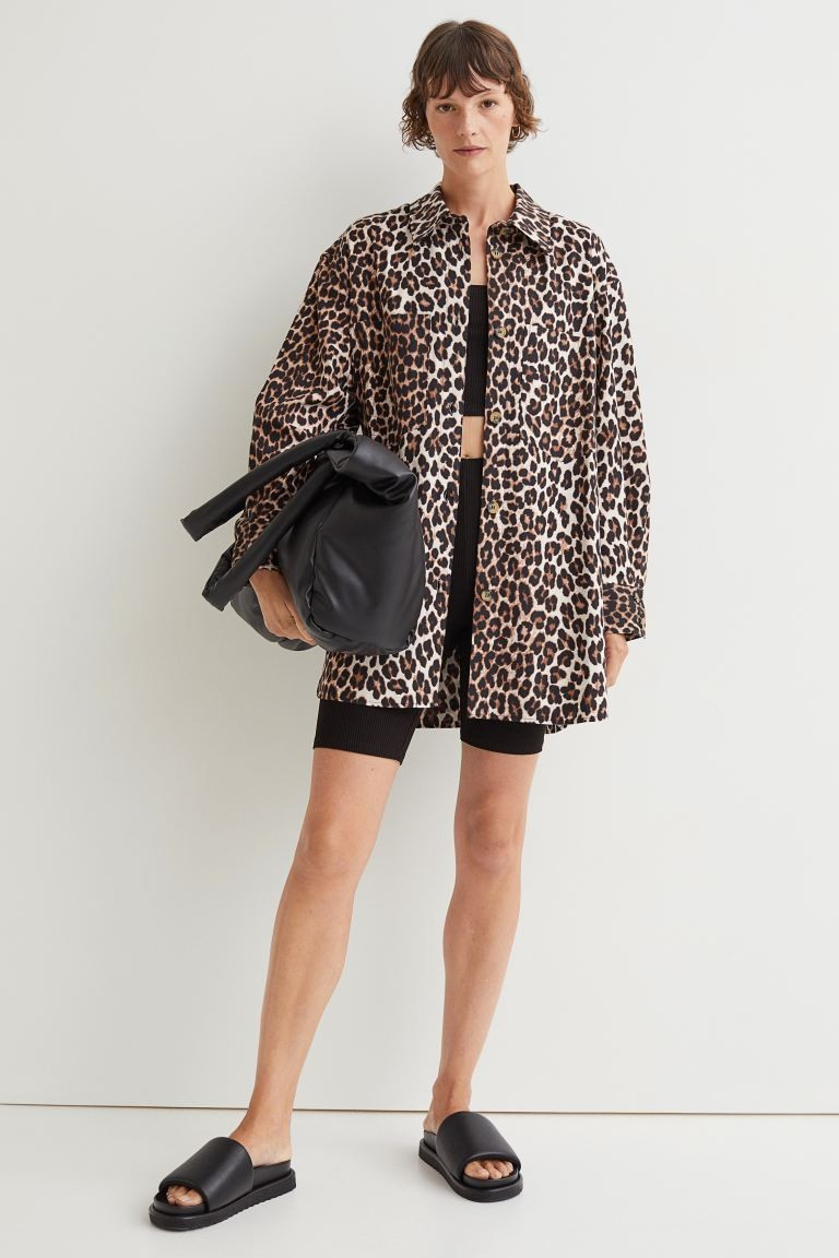 Oversized Cotton Shirt Jacket | H&M (US + CA)