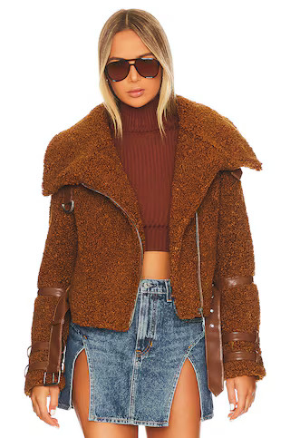 Tularosa Bailey Moto Jacket in Cappuccino from Revolve.com | Revolve Clothing (Global)