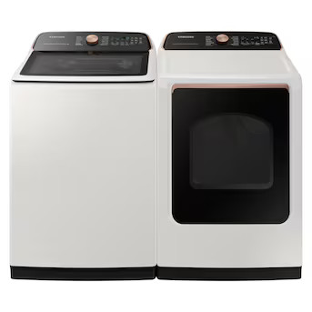 Samsung Extra-Large Capacity Top-Load Washer & Electric Dryer with Steam and Smart Care in Ivory | Lowe's