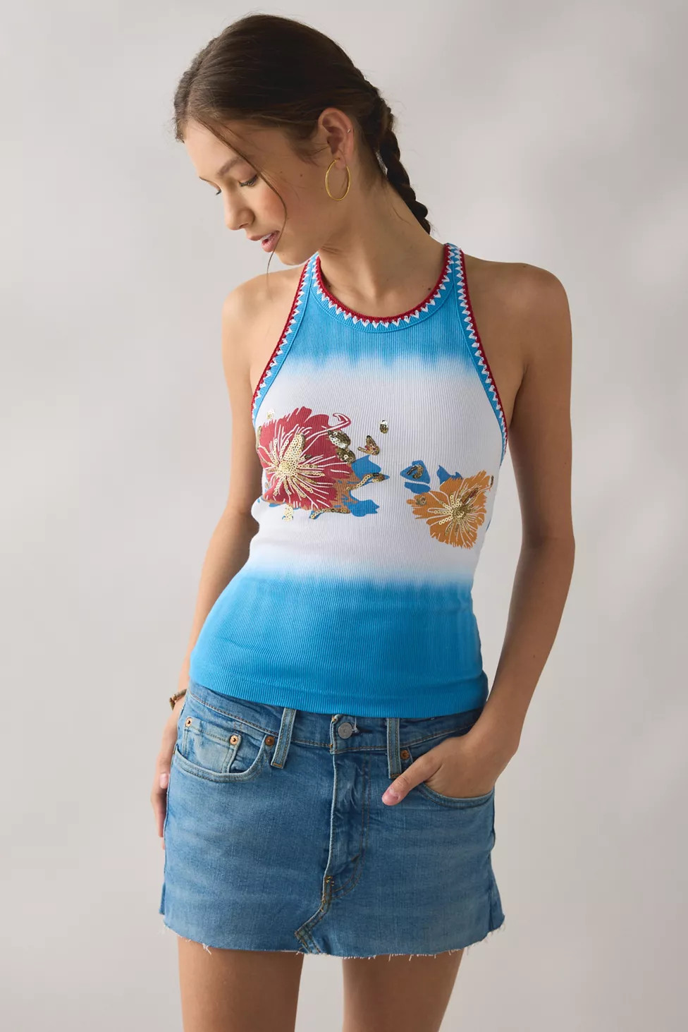 BDG Northshore Graphic Embroidered Trim Tank Top | Urban Outfitters (US and RoW)