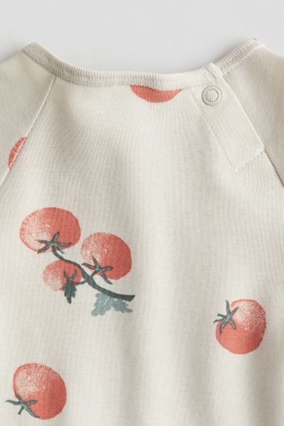 2-piece Cotton Set - Cream/tomatoes - Kids | H&M US | H&M (US + CA)