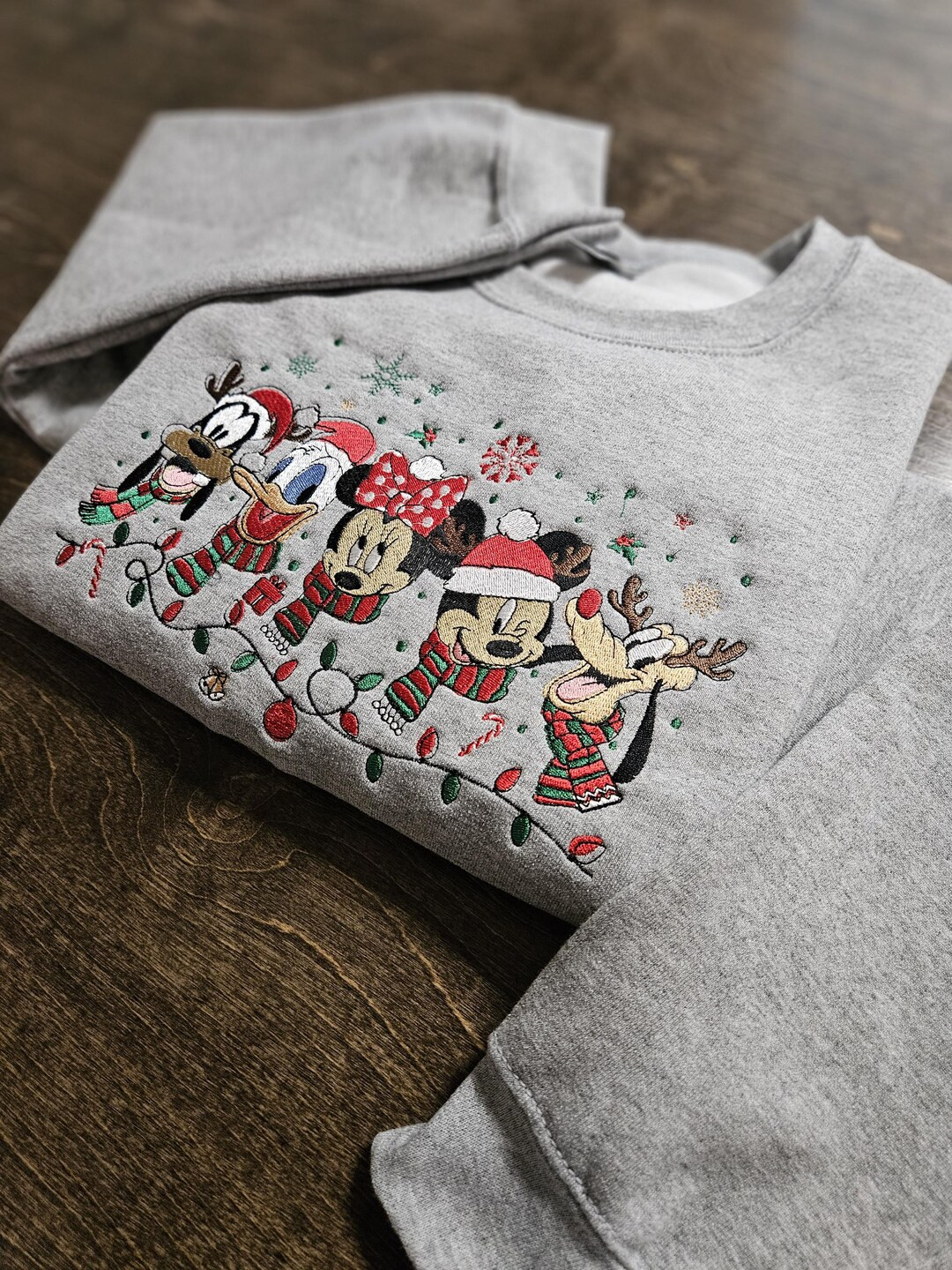 Christmas MICKEY and FRIENDS Crewneck Sweatshirts, Holiday Sweater, Christmas Sweater, Embroidere... | Etsy (US)
