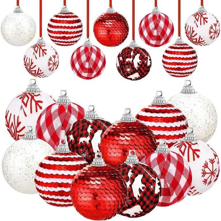 12 Pieces Christmas Ball Ornaments Shatterproof Christmas Hanging Ornament for Xmas Tree Ornament... | Walmart (US)