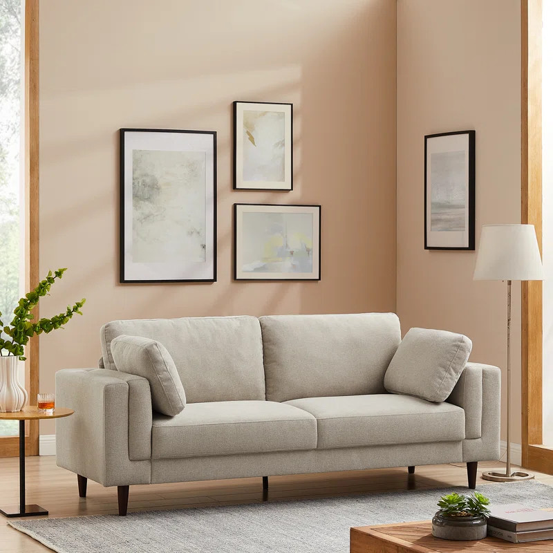 Kraz MINIMORE Modern Style 85'' Square Arm Sofa | Wayfair North America