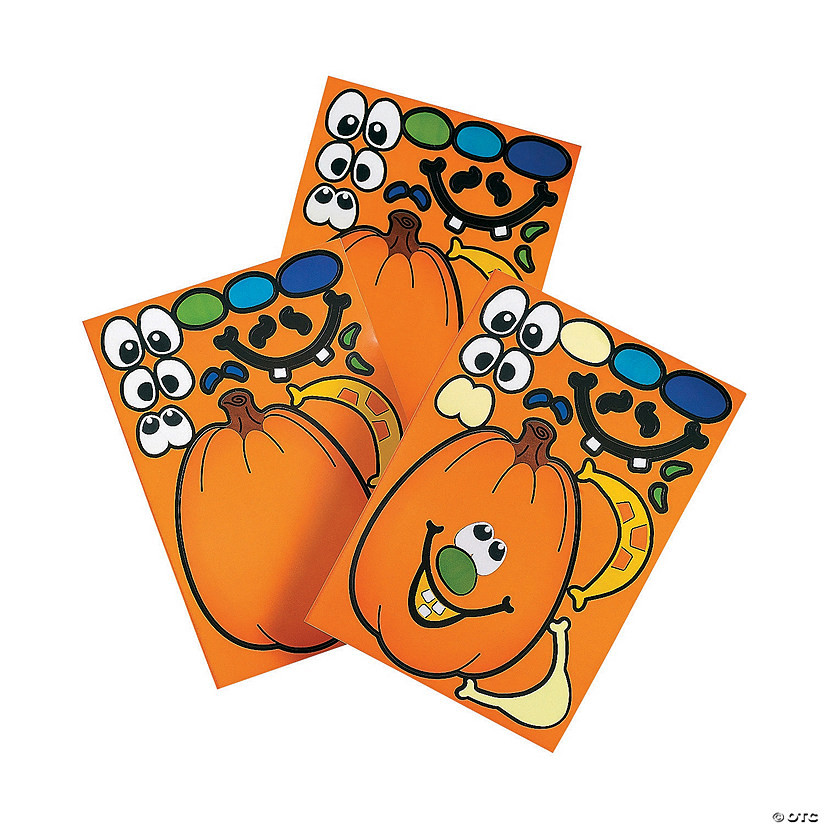 4 1/2" x 6 1/2" Jack-O’-Lantern Sticker Activity Sheets - 12 Pc. | Oriental Trading Company