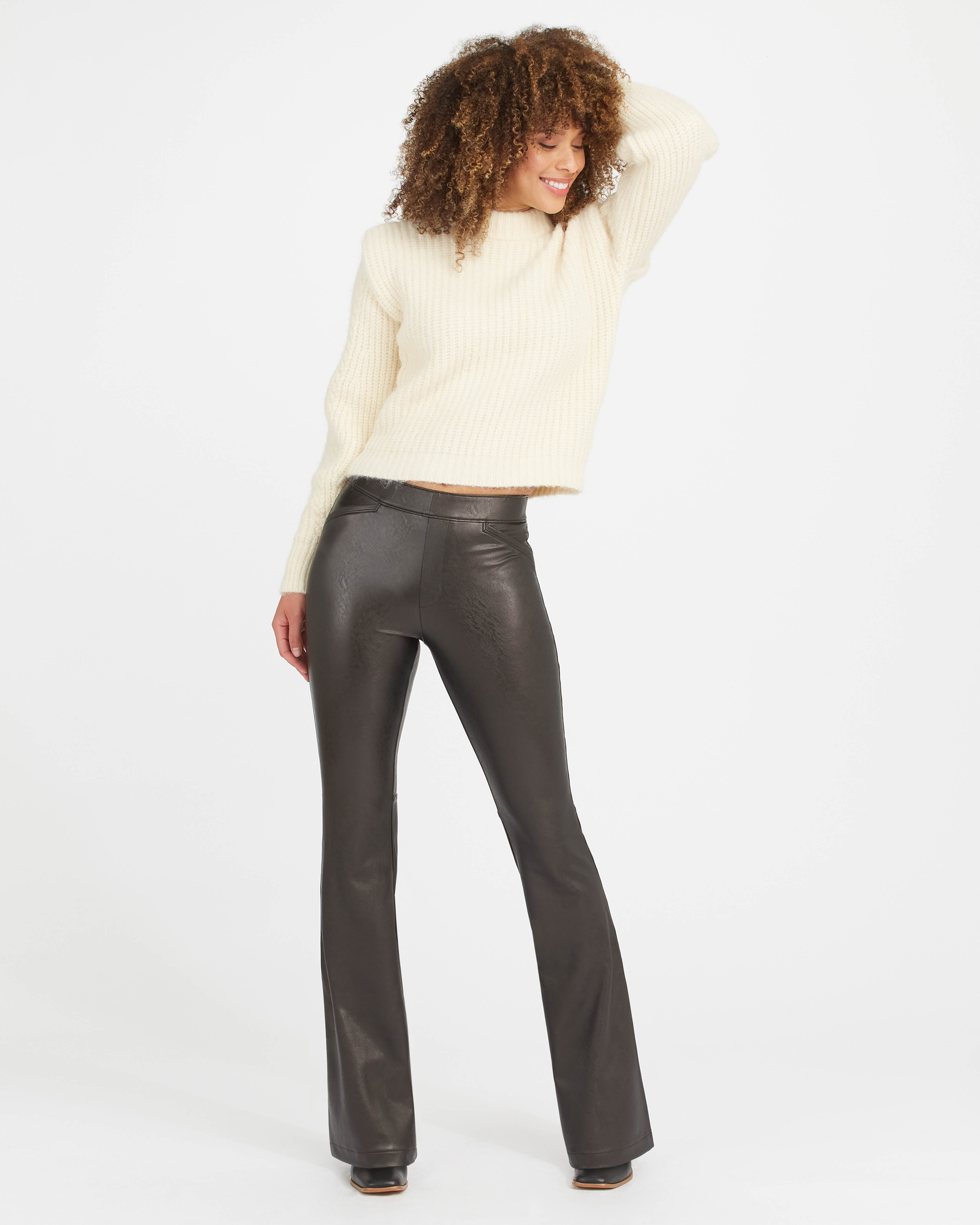 Leather-Like Flare Pant | Spanx