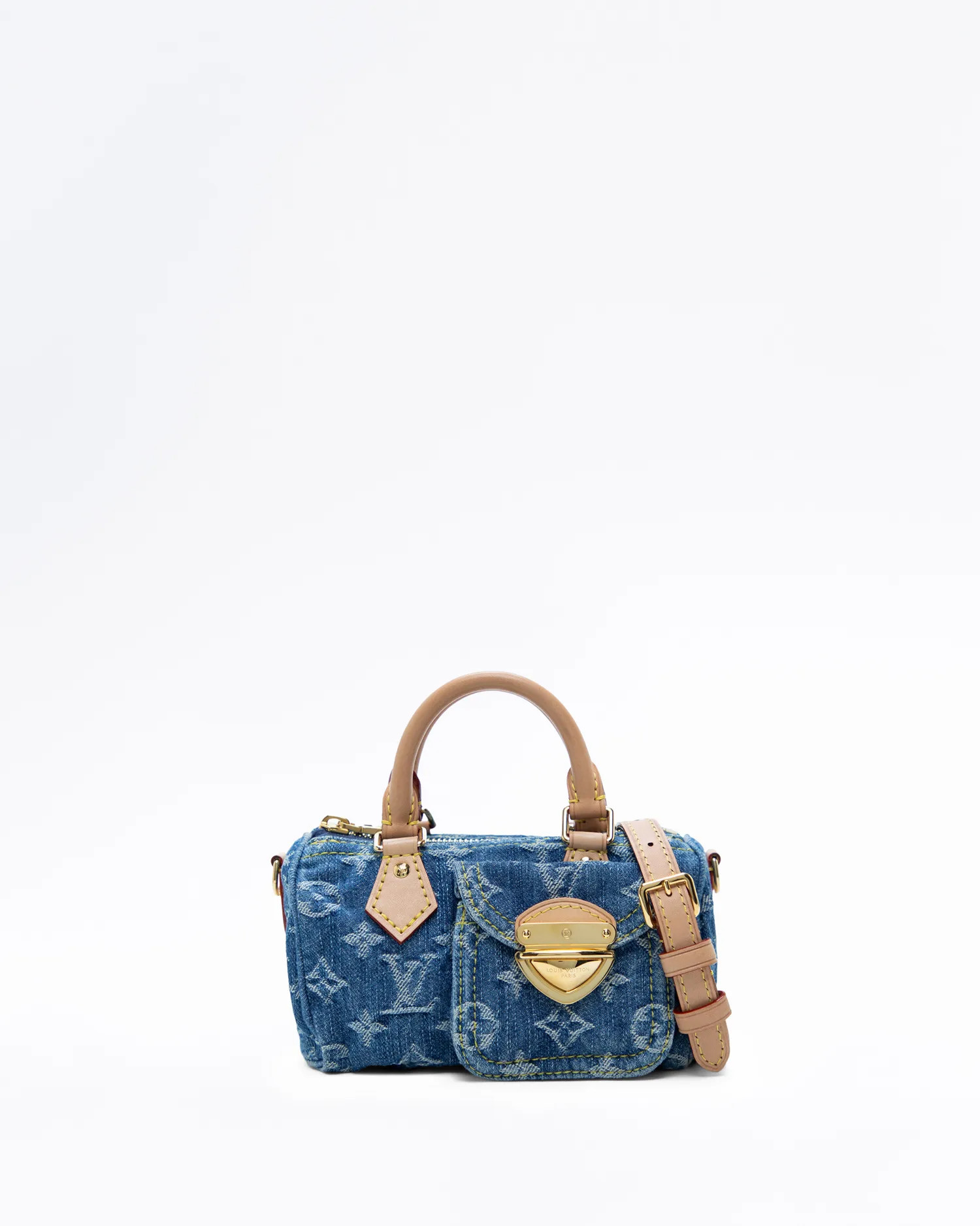 Monogram Denim Nano Speedy | Vivrelle