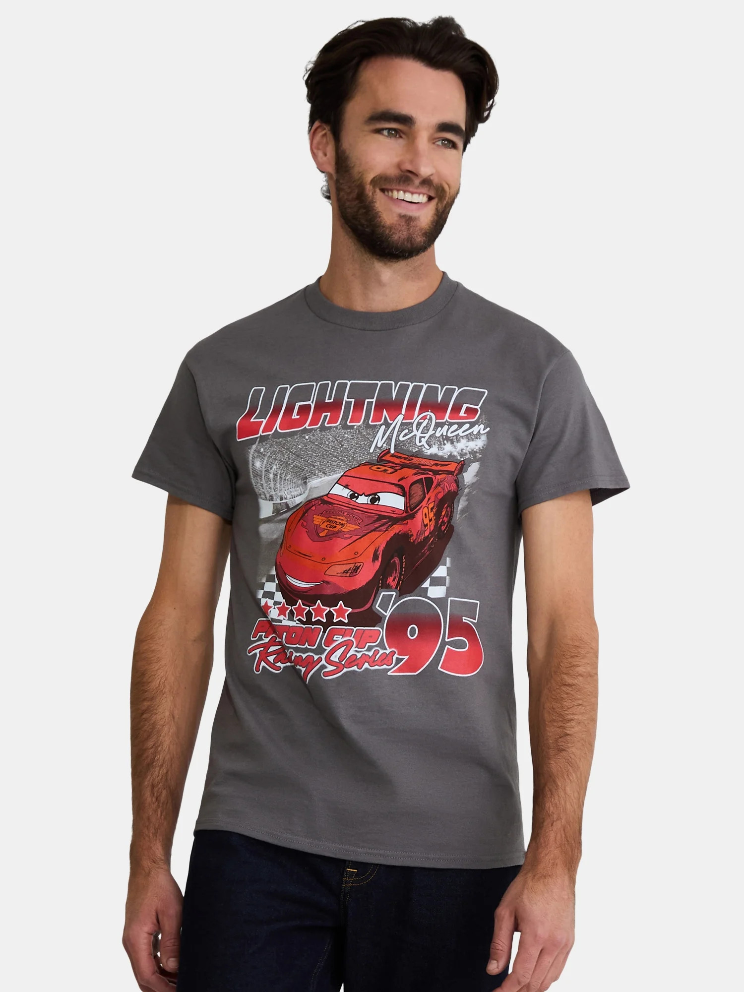 Disney’s Cars Men's & Big Men's Piston Cup Cotton Graphic Tee, Sizes S-3XL | Walmart (US)