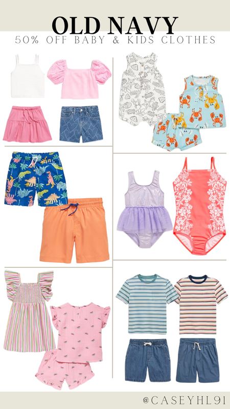 50% off baby & kids clothes at Old Navy! So many cute summer options! 

#LTKKids #LTKSeasonal #LTKSaleAlert