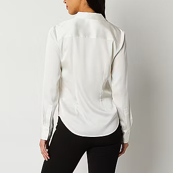 Worthington Womens Cuffed Long Sleeve Regular Fit Button-Down Shirt | JCPenney