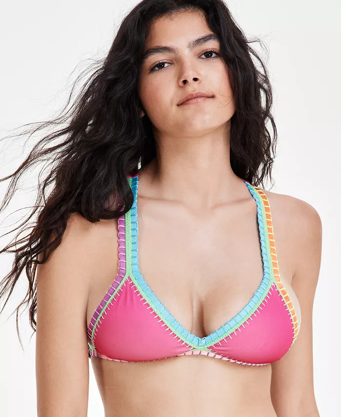 Crochet-Trim Triangle Bikini Top, Created for Macy's | Macy's