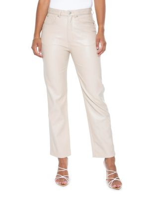 Blue Revival Unreal Faux Leather Straight Pants on SALE | Saks OFF 5TH | Saks Fifth Avenue OFF 5TH