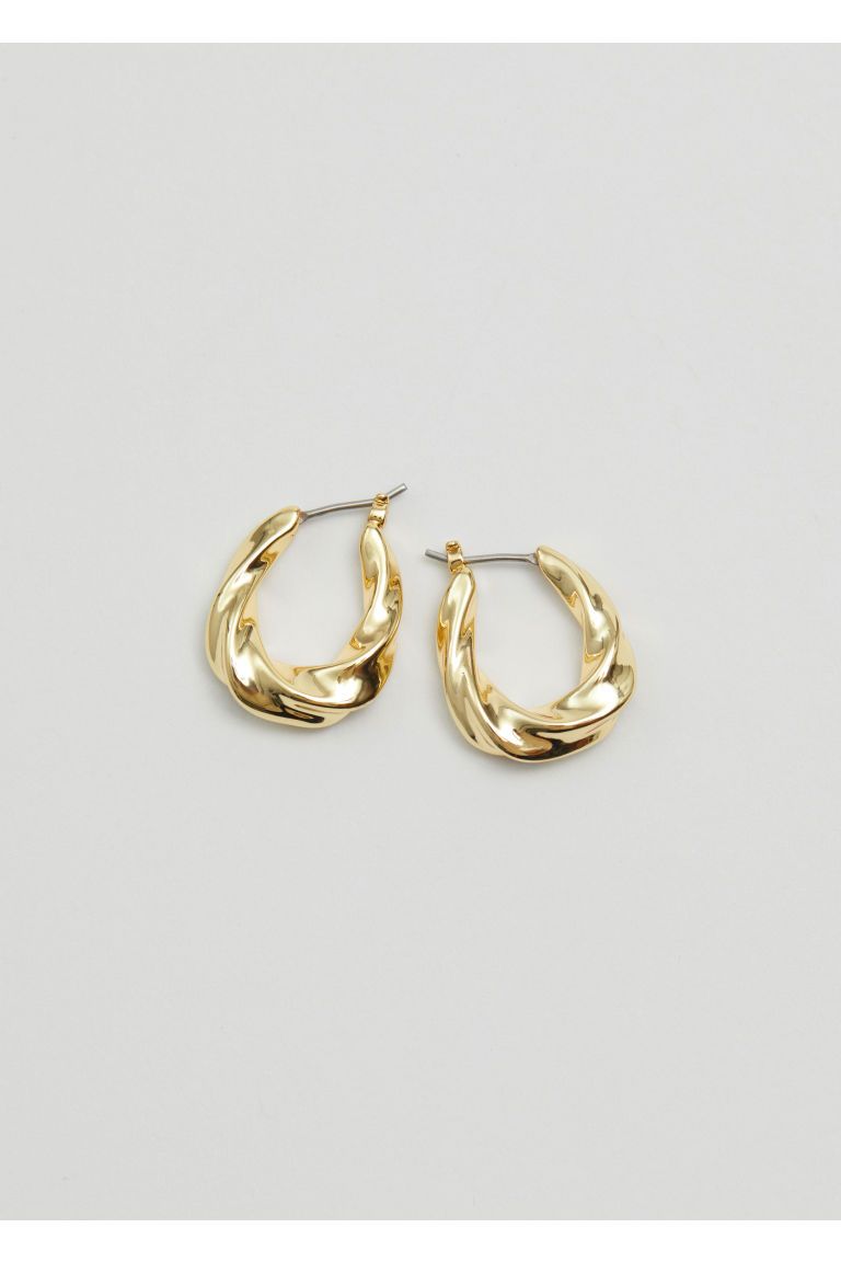 H & M - Twined Chunky Hoop Earrings - Gold | H&M (UK, MY, IN, SG, PH, TW, HK)