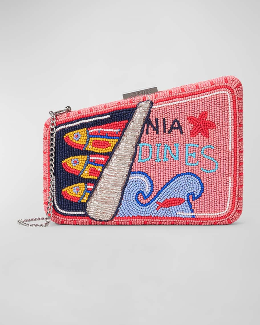 Carmella Sardine Beaded Clutch Bag | Neiman Marcus