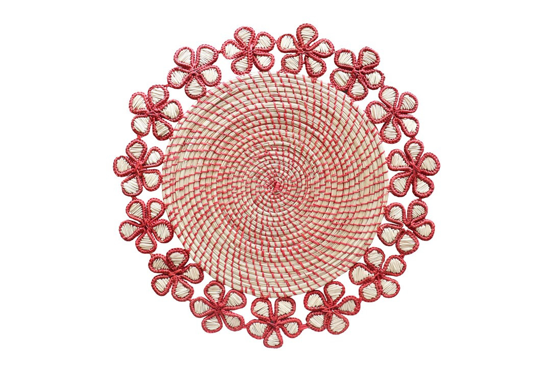 Woven Flower Iraca Placemat - Etsy | Etsy (US)