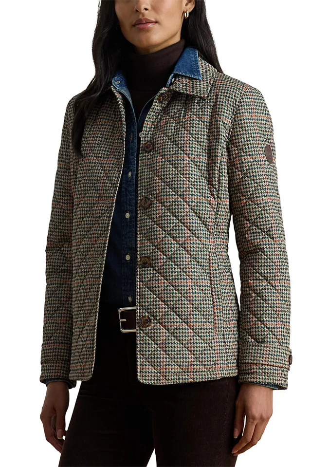 button front quilted jacket | Belk
