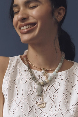 By Anthropologie Beaded Charm Necklace | Anthropologie (US)