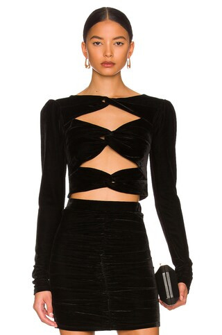 MAJORELLE Sabrina Top in Black from Revolve.com | Revolve Clothing (Global)