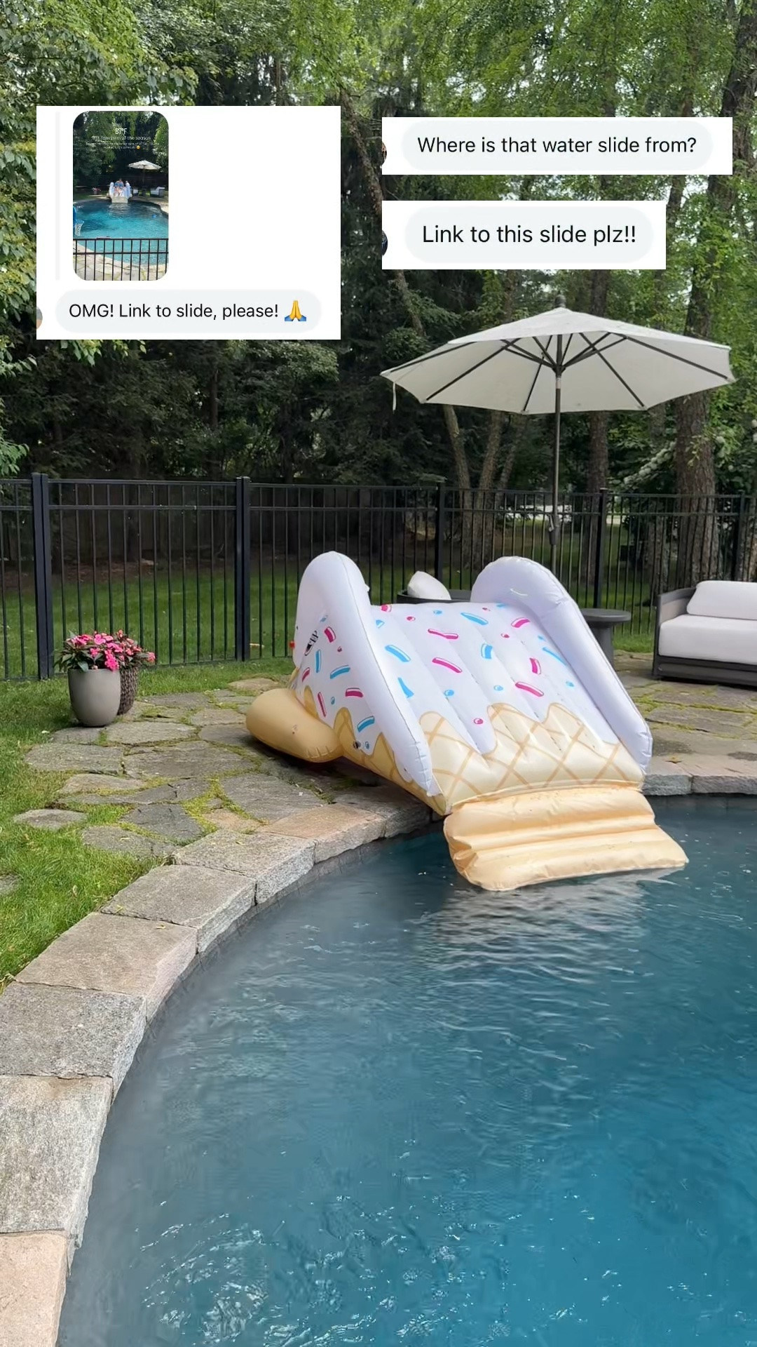Best purchase last year, my kids have a blast with this water slide. You can attach a hose and it sprays water overtop as well to make it a true water slide. 🛝 💦

#LTKSwim #LTKHome #LTKKids