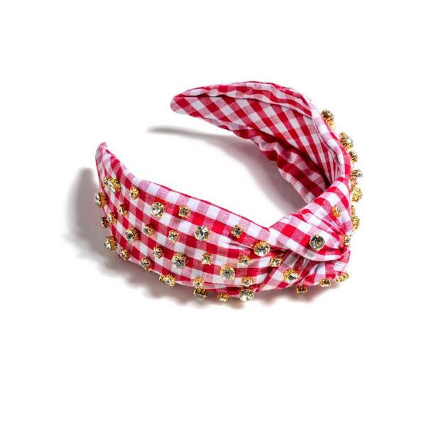 Shiraleah Chicago Embellished Gingham Knotted Red | Scheels Sports