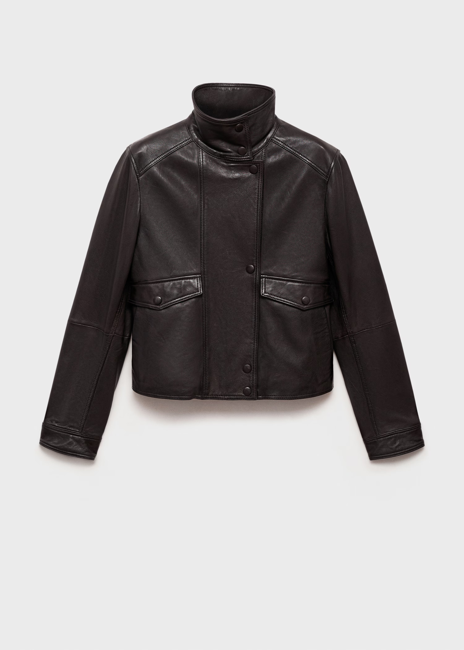 Pockets leather jacket - Women | MANGO USA | Mango (US/MX/AU)