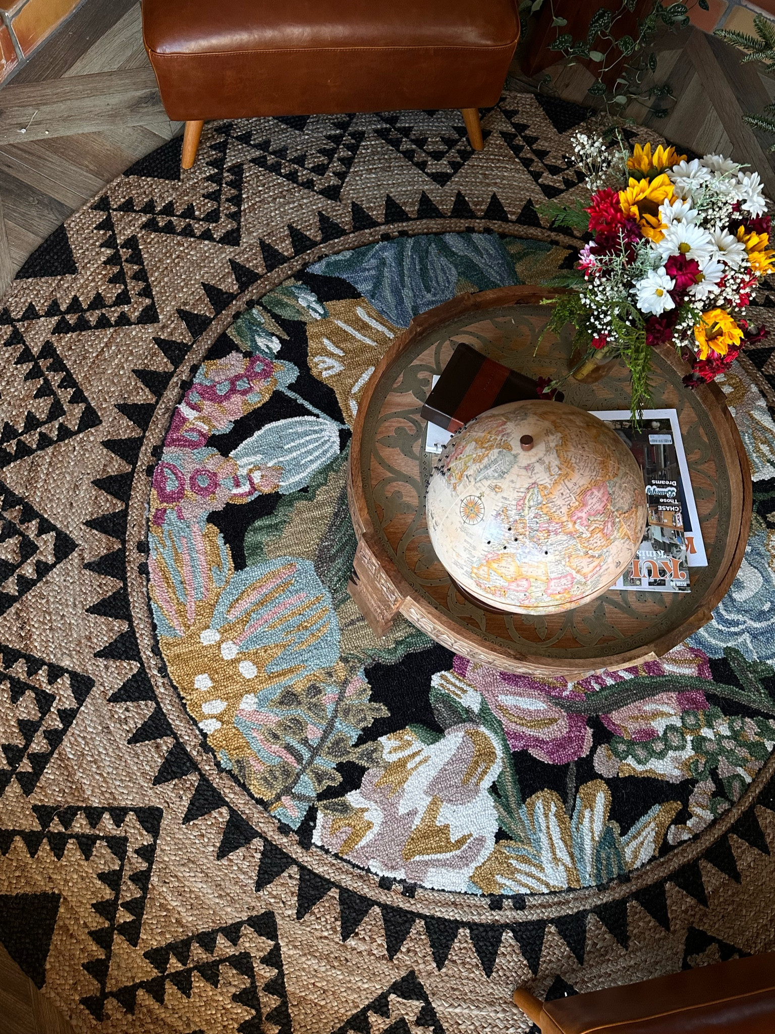 My layered rugs and perfect coffee table 🌟🐆🍾

#LTKHome