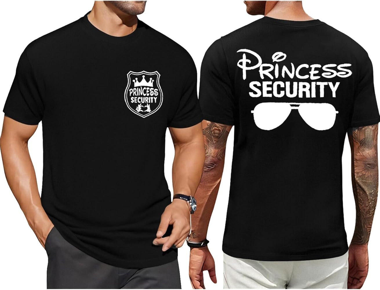 FRYAID Princess Security Team Shirt Men Magical T-Shirt Magic Kingdom Tees Dad Birthday Party Fam... | Amazon (US)