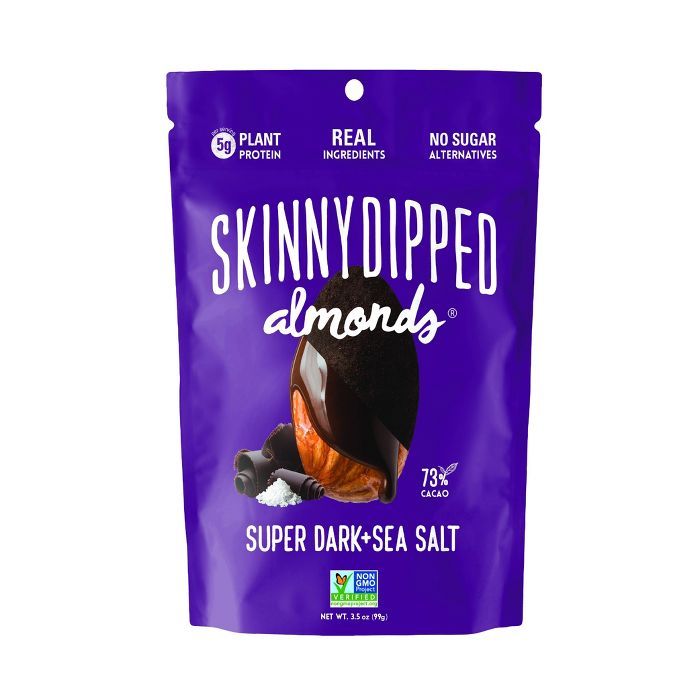 Skinny Dipped Super Dark Chocolate Sea Salt Almonds - 3.5oz | Target
