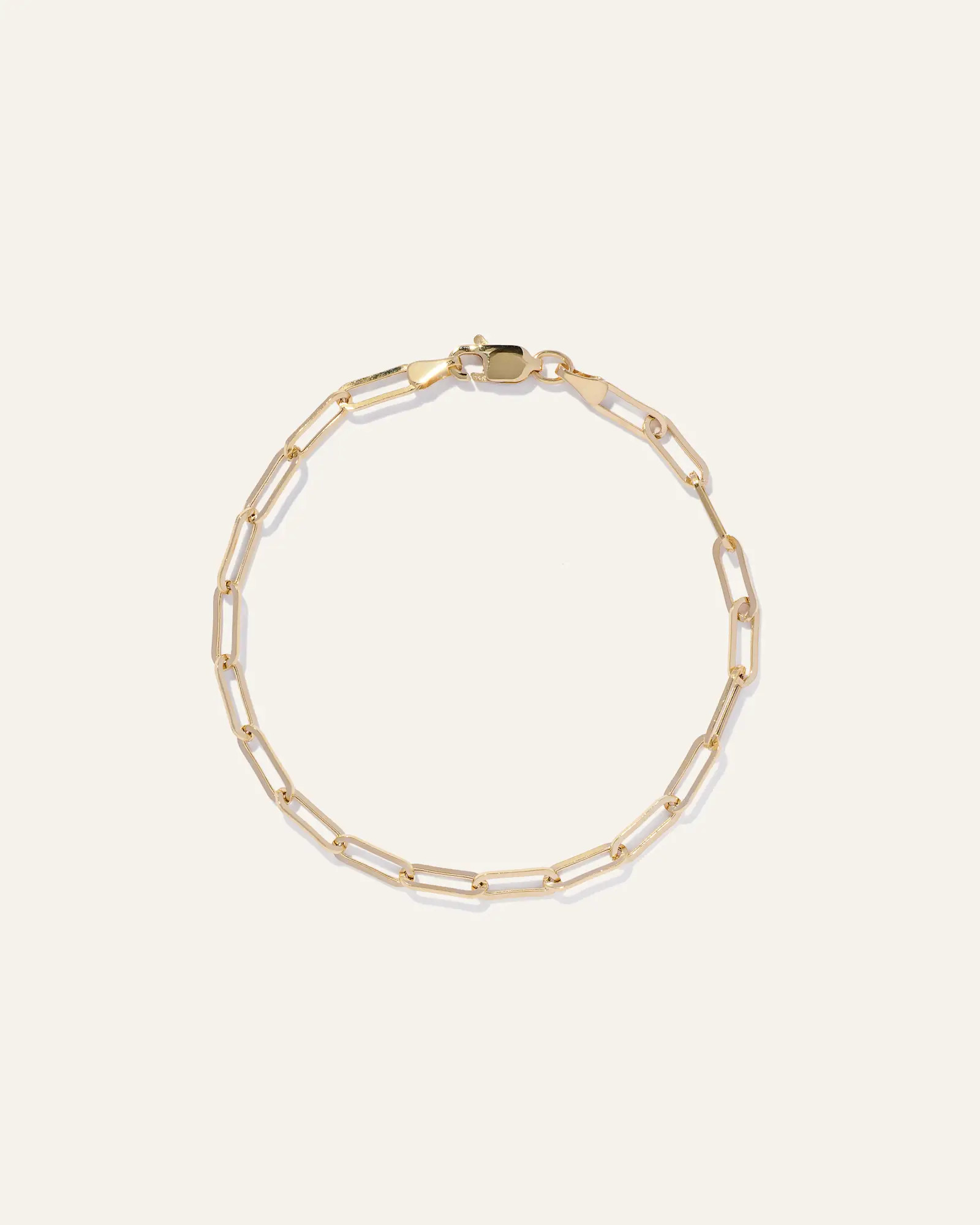 14k Gold Medium Paperclip Chain Bracelet in Yellow Gold | Quince
