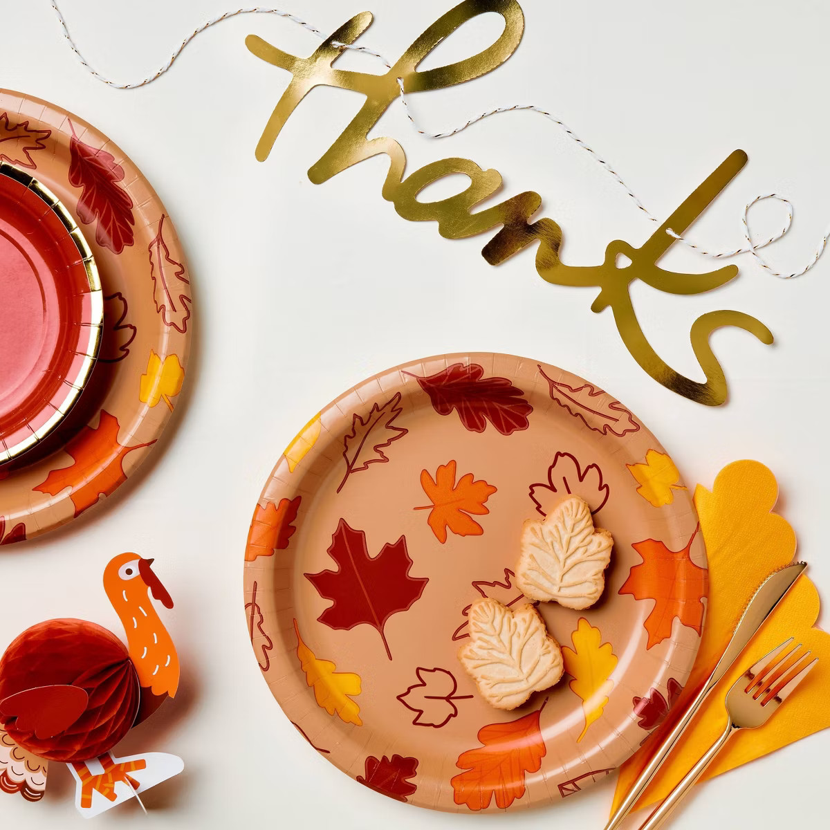 Thanksgiving 10ct Leaf Dinner Plates - Spritz™ | Target