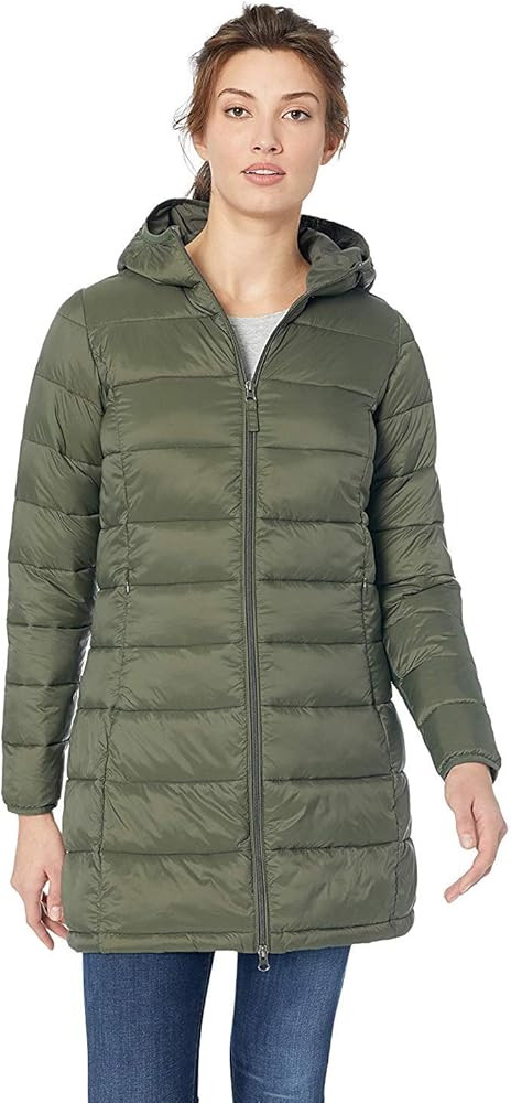 Amazon Essentials Women's Lightweight Water-Resistant Hooded Puffer Coat (Available in Plus Size) | Amazon (US)