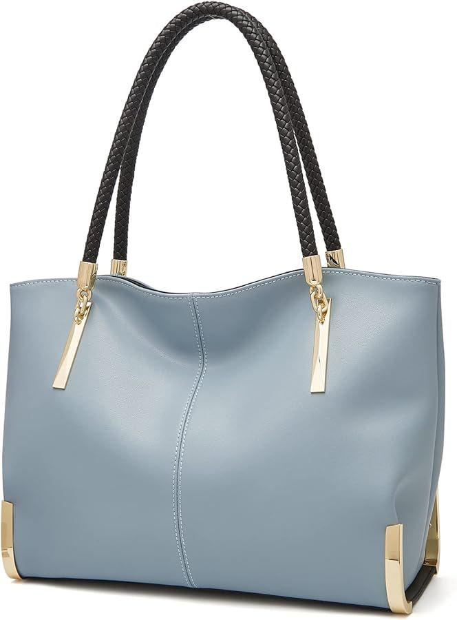FOXLOVER Large Capacity Tote Handbags for Women, Women's Top-handle Bags Fashion Shoulder Bags Pu... | Amazon (US)