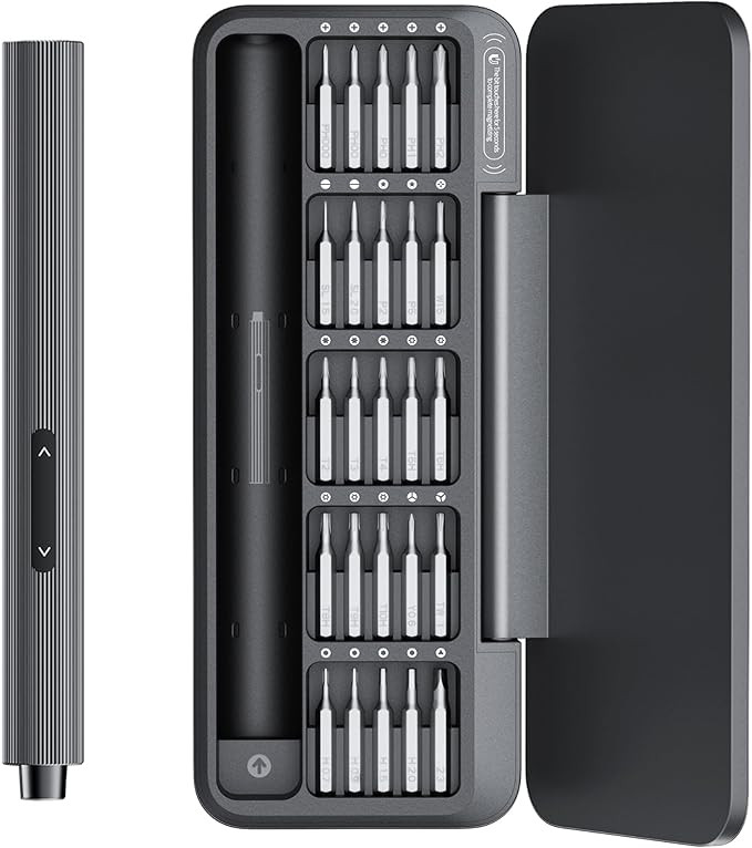 HOTO Electric Precision Screwdriver Set, 25 in 1 Magnetic Small Screwdriver Set, Mini Electric Sc... | Amazon (US)