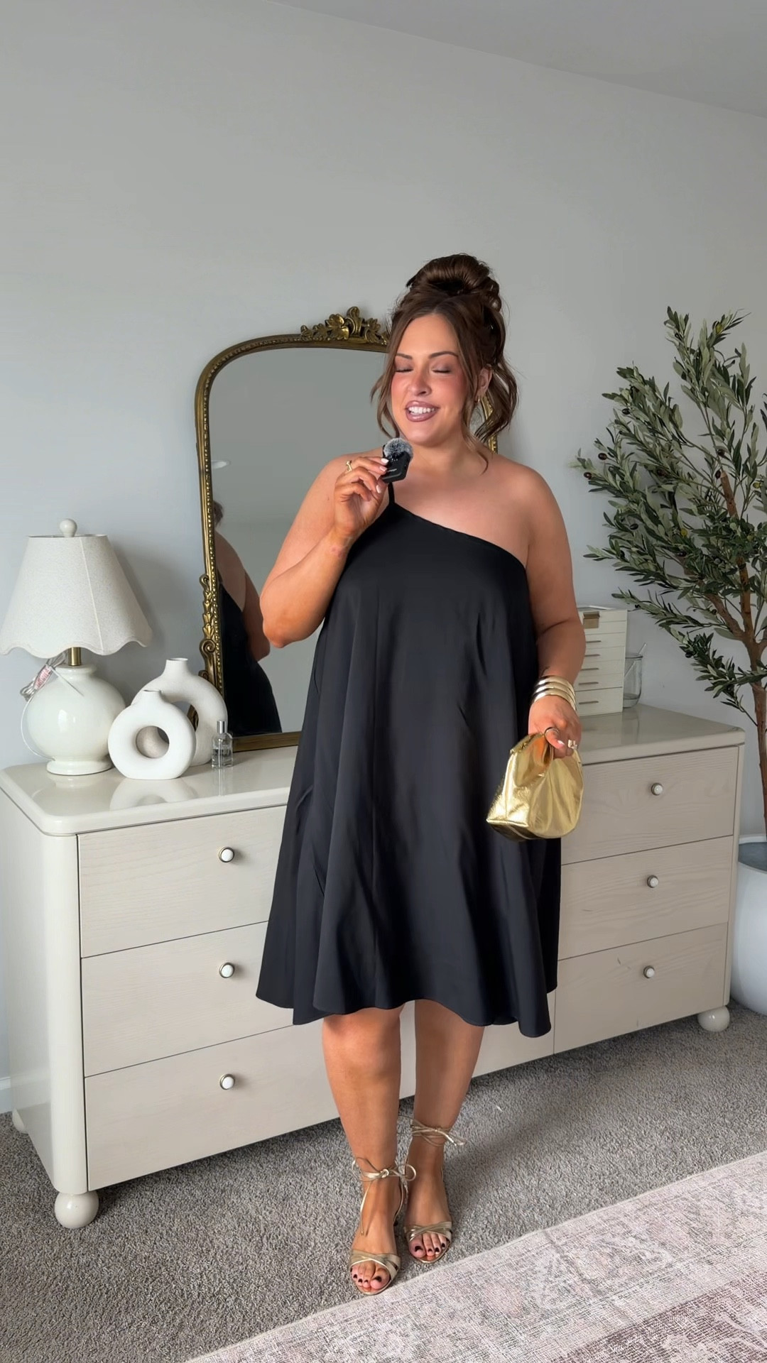 Styling this skirt as a dress! Wearing a size 14! On major sale! 