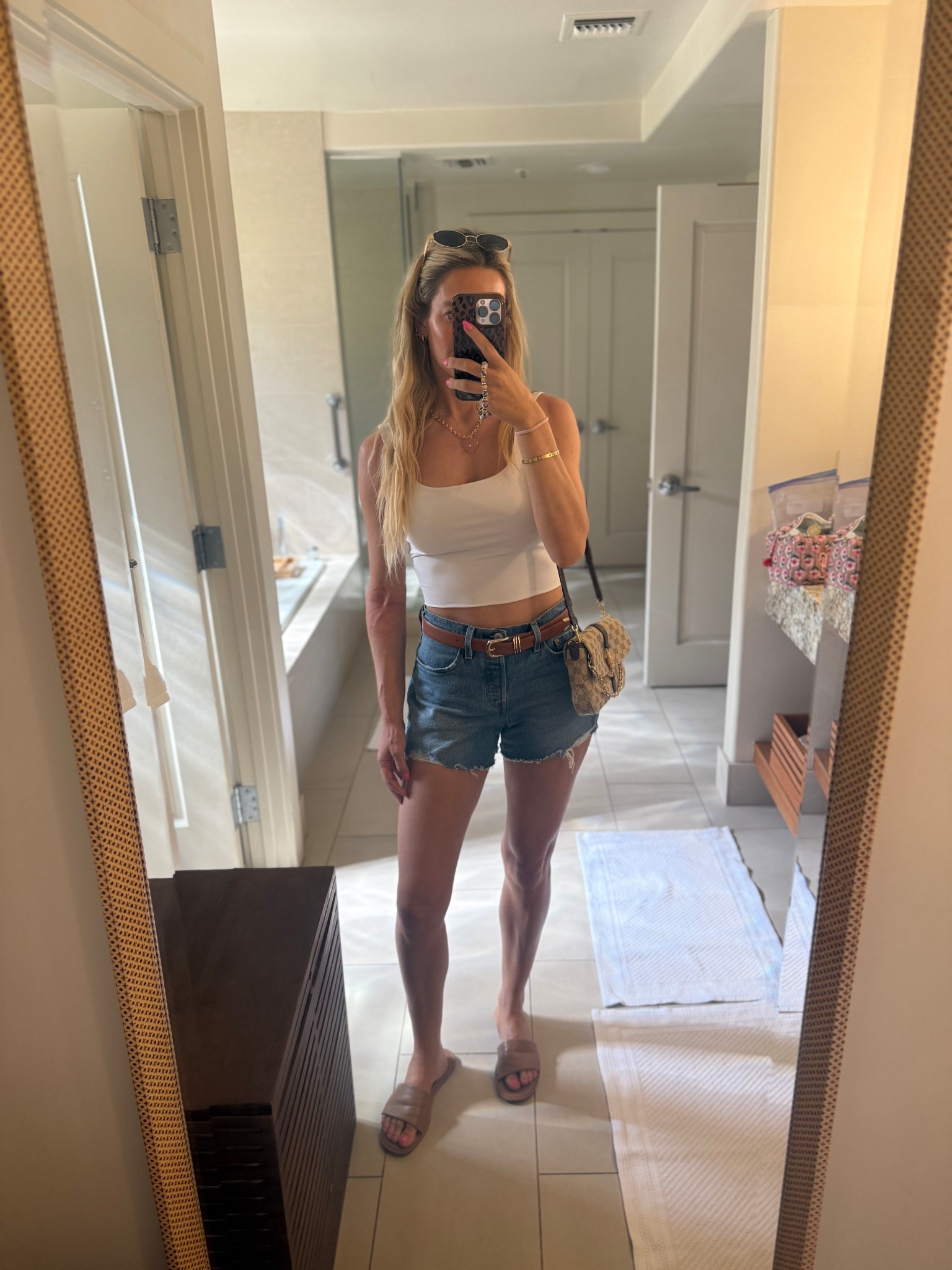 Levi Jean shorts from @Target and my new Gucci bag ☀️🥂🤍

#LTKmomlife #LTKTall #LTKootd