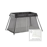BabyBjörn Travel Crib Light + Fitted Sheet Bundle Pack, Black, One Size (640001US) | Amazon (US)