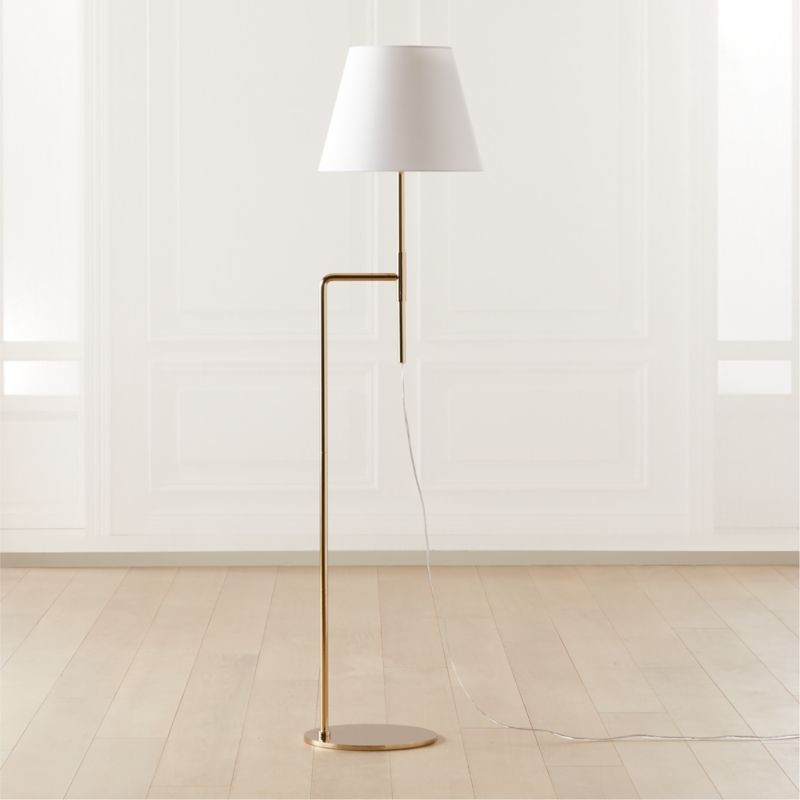 Suki Polished Brass Floor Lamp + Reviews | CB2 | CB2